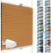 SchattenFreude Waben-Plissee für Fenster | 100% verdunkelnd/Blackout | Mit Klemm-Haltern | Klemmfix ohne Bohren | Orange (Weiße Rückseite), Breite: 90cm x Höhe: 130cm