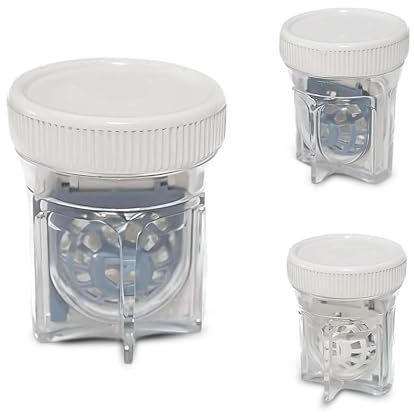 SPORTS WORLD VISION Scleral Contact Lens Case (3 Pieces) Easy to Carry Vented Protective Case, Barrel Shaped Contact Lens Cleaning Container for Everyday Use
