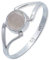 mantraroma Damen Ring Silber mit Stein Rosenquarz Edelstein rosa schlicht modern