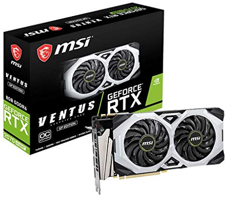 MSI Gaming GeForce RTX 2070 Super 8GB GDRR6 256-bit HDMI/DP NVLink Torx Fan Turing Architecture Overclocked G-SYNC Graphics Card (RTX 2070 Super Ventus GP OC) (Renewed)