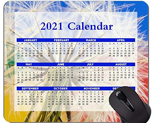 2021 Kalender Mauspad mit Feiertagen, Blumen Löwenzahn Wild Flower Mauspads