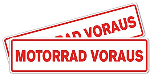 STROBO - Targhetta magnetica di alta qualità per moto, 32 x 8 cm, con protezione UV