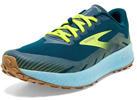 Brooks Herren Catamount Laufschuh, Blue Lime Biscuit, 43 EU