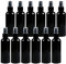 TIANZD 12 Pieces Empty 100 ml Black PET Plastic Fine Mist Pump Spray Bottles with Black Top Portable Sprayer for Perfume Water Cosmetic Travel Containers Refillable, 2X Funnel