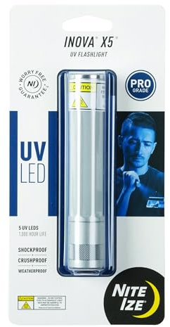 NIte Ize Unisex – Erwachsene INOVA X5 UV LED Flashlight, grau, one Size