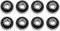 F Fityle 8 Stück Kugellager Skateboard Kugellager Longboard Rollschuh Kugellager 608 2RS, Doppelt geschirmt - Schwarz