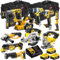 Dewalt 18V Li-ion 10 Piece Cordless Power Tool Kit with 3 X 5Ah Batteries & Charger DCKT4T710P4T- Monster Power Tool Kit- Combo Kit- 18V Cordless Power Tool Kits- Mega Power Tool- Dewalt kit