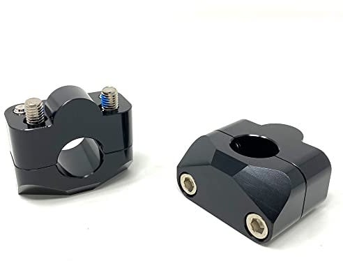 Motorbike Handlebar Risers Black Clamps for 22mm 7/8 Handlebars 20mm Rise