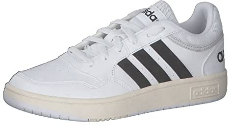 adidas Homme Hoops 3.0 Low Classic Vintage Shoes Chaussures, Cloud White/Core Black/Chalk White, 40 2/3 EU