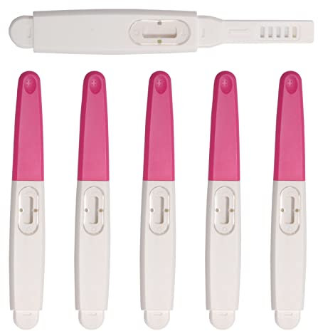 Schwangerschaftstest Frühtest 6er Pack Schwangerschaftstests mit HCG Teststreifen Frühtest 10 miu/ml Pregnancy Test - LAOYE Mittelstrahl Urin Teststreifen - 99% Genauigkeit