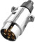 SPARKMOTO Spina Rimorchio 7 Poli Metallo,12V Spina 7 Poli Rimorchio Alluminio Maschio, Spina 7 Poli Impermeabile per Rimorchio Roulotte RV Camion portabiciclette Spina 7 Poli,(cappuccio di gomma)
