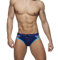 UXH Slip de bain rembourré pour homme - Coutures sexy - Pour la plage, le surf, bleu foncé, Large