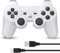 Powerextra PS-3 Controller Wireless Compatible with Play-Station 3 Rechargable Remote Control Gamepad with Charging Cable for PS-3 (White)