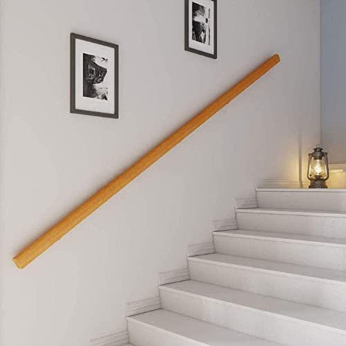 1ft-20ft Holzhandlauf Für Innentreppen, Heimkindergarten-Geländer-Handlauf Für Ältere Kinder, Rutschfestes Treppengeländer, Korridor, Stützstange, Geländer, Komplettes Set (Size : 7ft/210cm)