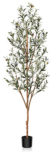 Kazeila Olivier Artificiel 180cm Plantes Artificielles Interieur Plante Artificielle Fausse Plante Décoration Interieur Maison Balcon Déco(1PACK)