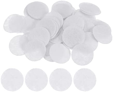 sourcing map 100 Stück Runde Bastelfilz 25mm, Filzkreise Handwerk Filz Pads Vliesstoff Filzkissen für Nähen, DIY Projekt, Bastelarbeiten, Handwerk, Decoration (Weiß)