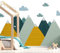 Ambiance Sticker Papier Peint intissé pré-encollé fresques géants - Montagnes SCANDINAVES ZISKA - adhésif décorative - 120x180cm