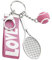 harayaa Tennisschläger Schlüsselanhänger, Exquisiter Mini Anhänger Schlüsselanhänger für Tennisliebhaber, ROSA