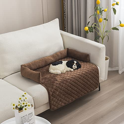 OKYUK Hundebetten Hundekissen - Sofaschutz, handgefertigtes Hundebett waschbar, hundekissen,Couchkissen, Hundematte Flauschiges Hundebett für große, mittelgroße & kleine HundeGrosse (Kaffee,90× 90cm)