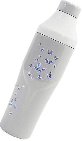 Lexenic Shaker à cocktail avec couvercle gradué – Isolation sous vide (papillon gris)