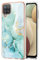 Knoowcase for Samsung Galaxy A12 Case Marble Silicone Samsung A12 Phone Case Shockproof Glitter Plated Gold Edges Protective Flexible TPU Rubber Skin Bumper Cover Girls Women, Green