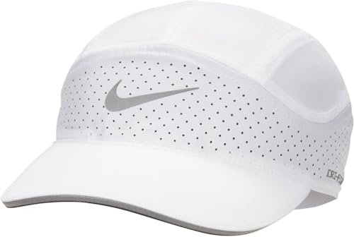 Nike Dri-Fit ADV Fly Cap Mit Unstrukturiertem Und Reflektierendem Design, White/Anthracite/Reflective Silv, FB5681-100, S/M