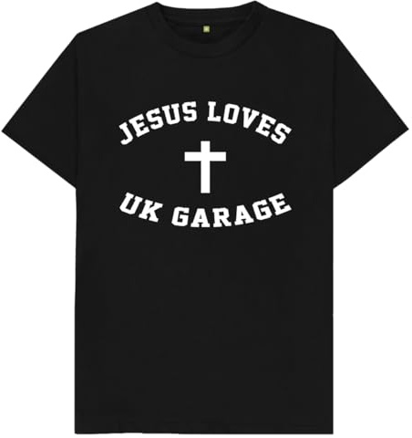 Jesus Loves UK Garage Kids Womens Mens T Shirt