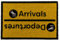Out of the blue Fußmatte, Arrivals-Departures, ca. 60 x 40 cm, mit Headercard zum Aufhängen