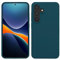 kwmobile Hülle kompatibel mit Samsung Galaxy S24 Hülle - Silikon Handy Case - Handyhülle für Samsung S24 weiche Oberfläche - kabelloses Laden für Galaxy S24 Case - Petrol matt