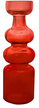 Fuchs Design PureCycle Barcelona Kerzenständer rot, Ø6,5x20cm, aus recyceltem Glas