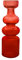 Fuchs Design PureCycle Barcelona Kerzenständer rot, Ø6,5x20cm, aus recyceltem Glas