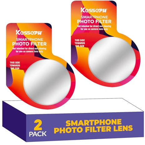 Solar Eclipse Imaging Enhancing Lens Filter for Your Smartphone 2-Pack. Capture The Eclipse and Ensure Your Phone Camera is Shielded from Harmful Rays