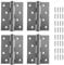 Youery 4 Stück Scharniere Klappbar, 100mm x 70mm Edelstahl Tür-Scharnier Scharniere, Metallscharnier mit 32 Stück Schrauben für Möbel, Schränke, feste Zimmertüren, Schranktüren, Gartentüren (Grau)
