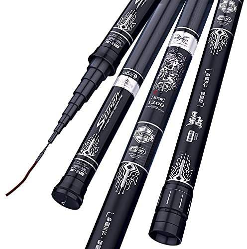 YMYGCC Teleskop Angelrute Teleskop-Carbon Ultralight Superhard Pole 01.04.15/12/12/11/14/15/12/12/11/14/16 Meter Langer Abschnitt Angelrute mit Zwei Tipps 66 (Size : 9m)