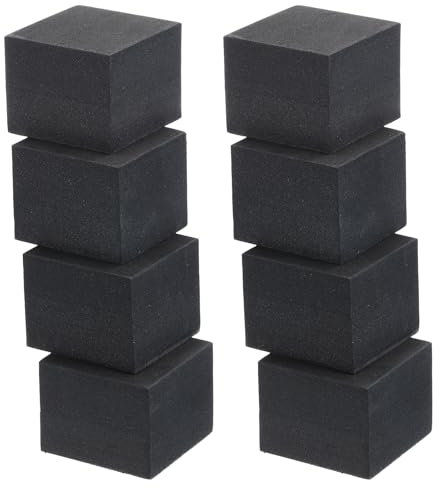 PATIKIL EVA Anti-Vibrationspads, 8 Stück Stoßdämpfende Unterlegscheiben 2 x 2 x 1.6 für HVAC, Klimaanlage, Luftkompressor, Kondensator, Trockner, Schwarz