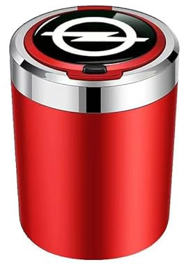 CWMLB Auto Aschenbecher für Opel Adam 2012-2019,Aschenbecher mit Deckel Fahrzeug Rauchfreien Aschenbecher Aschenbecher Aschenbecher für Draussen Auto Zubehör Innenraum,Red