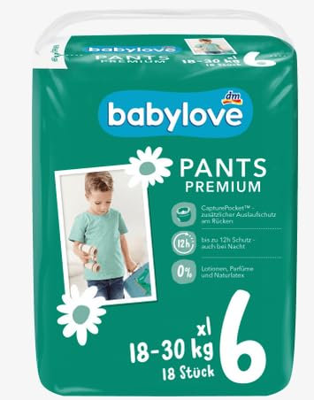 babylove Baby Pants Premium Gr. 6, XL, 18-30 kg, 18 Stück