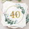 Wentsent 40 Stück Servietten 40. Geburtstag Eukalyptusgrün Gold, Happy Birthday Servietten mit Eukalyptuskranz-Design, 33 x 33 cm, 3-lagig, Papierzellstoff, Ideal für Geburtstagsfeiern und Jubiläen