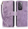 KQXG Cover per Oppo Reno 12 Pro 5G - Custodia a Libro Magnetica Portafoglio in Pelle Sintetica con Calamita, Flip Antiurto in Silicone -Viola