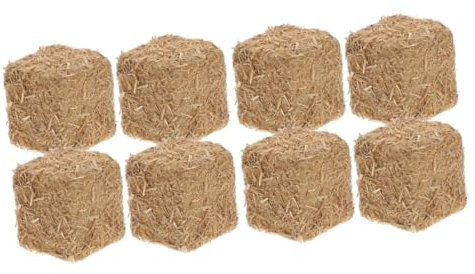 Alasum 8stücke Mini Strohballen Dekoration Für Garten Herbst-Hey- Szenerie Für -projekte Und Zubehör