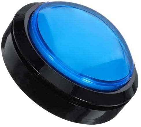 JOINPAYA Button Toy Buzzer for Family Feud Game Buzzer for Quizzes Game Buzzer with Sound Electronic Responder Dog Buttons for Communication Game Button Buzzer Battery Learning Buzzers Blue