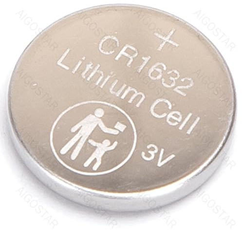 CR1632 3V Button Cell Battery Pack of 5, Designed for Electronic Devices, Provides Long Lasting Power, Ideal for Watches, Remotes and More