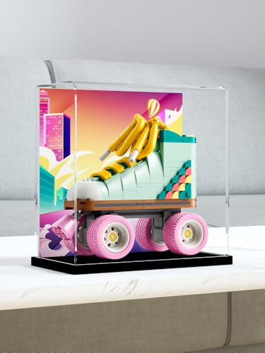 BoHeart Acryl-Vitrine für Lego 31148 Retro-Rollschuhe, speziell, individuell, transparent, staubdicht, kann gesammelt werden, Größe: 20 x 10 x 20 cm (Modell nicht im Lieferumfang enthalten)