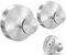Suction Cup Hooks-Silver VEHHE 2pcs, Metal Suction Hooks for Easy Installation, Self-adhesive+Sucker Combination Hooks with Rubber Material, Strong Suction Hooks Heavy Duty for Bathrooms