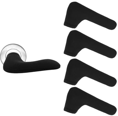 Kingshion 4 PCS Door Handle Covers, Neoprene Rubber Material Doorknob Cover, Anti-Scald Antifreeze Door Handle Protector Door Knob Cushion Cover Protect Hands from Burns and Chills, 2.6 X 5.1 Inches