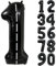40 Inch Race Car Birthday Balloons Racetrack Black Number 1 Balloon Large Mylar Black 1 Balloon Boys 1th Birthday Race Car Theme Party Decor Supplies