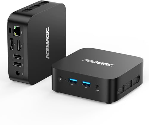 ACEMAGICIAN Vista V1 Mini PC,12th Gen Ιntel Alder Lake N-97(bis zu 3,60 GHz),16GB DDR4 512GB M.2 SSD Mini Desktop Computer mit Шin11 Pro