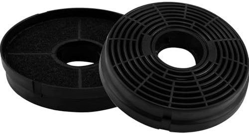 Wjelet 2PCS Carbon Filter for Cooker Hoods, Recirculating Carbon Charcoal Filters Compatible with Respekta Lamona HJA2480 HJA2908 LAM2401, Extractor Vent Fan Replacement, Easy Install Round Filters