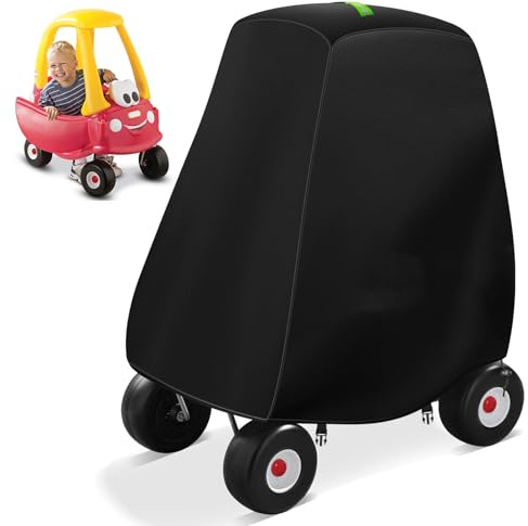 YedZen Cover for Cozy Coupe Car, 420D Waterproof Ride on Car Cover Outdoor | with 2 Windproof Buckles, Reflective Strip Handle＆Drawstring, Covers for Toddler Toys, Foot to Floor Slider Ride, Kid Ride-On