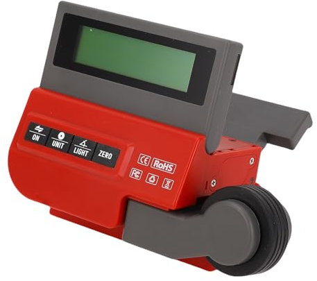 Miter Saw Measuring Tool, Digital Tape Measure, High Precise Miter Saw Digital Rangefinder Length Measuring Wheel, 0-99mm Adjustable Clamp & Large LCD Screen